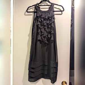 sleeveless LBD with front ruffles - size 4